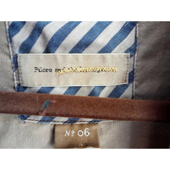 Anthropologie Corduroy Preppy Blazer Jacket Tan Striped Lining Womens Size 6 - Picture 10 of 12